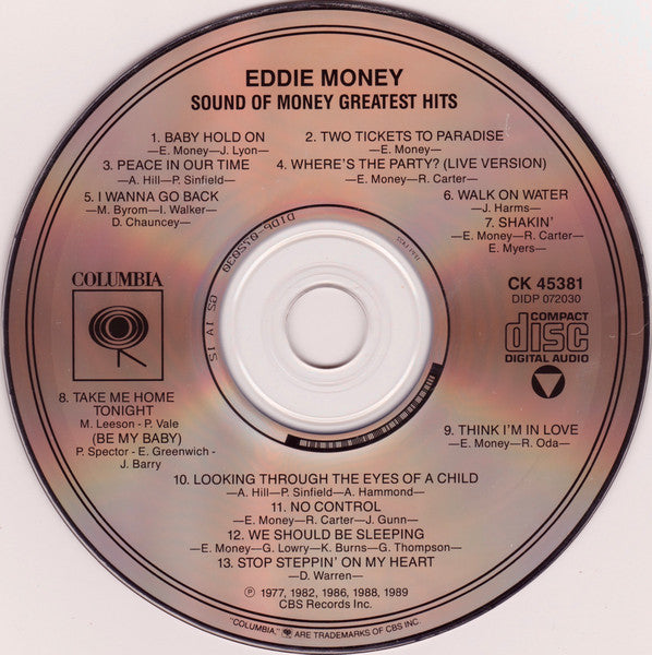 Eddie Money : Greatest Hits - Sound Of Money (Compilation,Club Edition,Reissue)