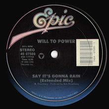 Will To Power : Say It's Gonna Rain (12",33 ⅓ RPM)