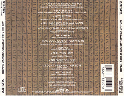 Dionne Warwick : Greatest Hits 1979-1990 (Compilation)
