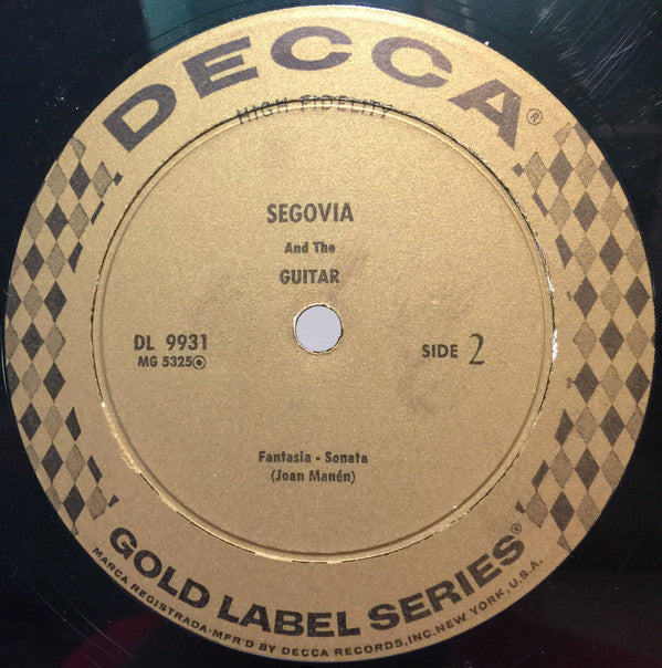 Andrés Segovia : Segovia And The Guitar (LP,Album,Repress,Mono)