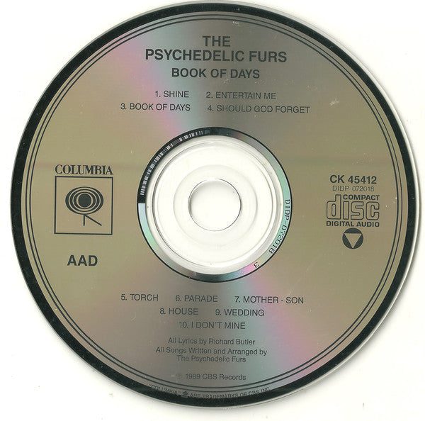 Psychedelic Furs, The : Book Of Days (Album)