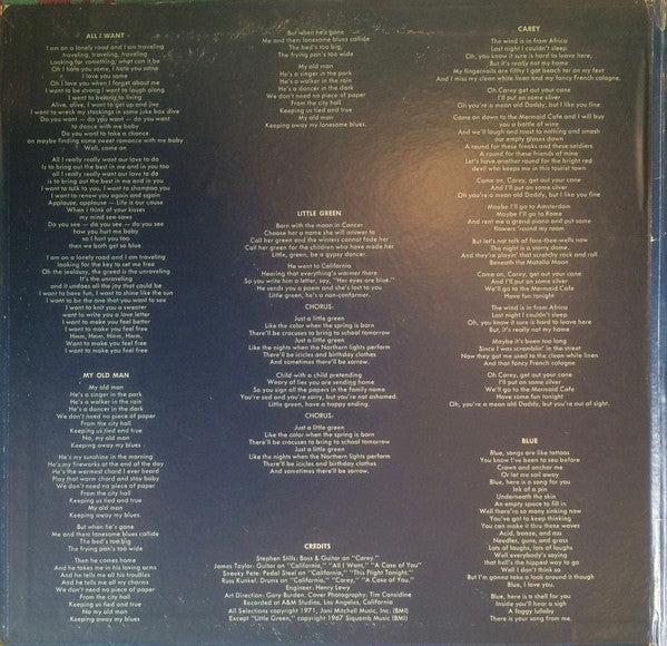 Joni Mitchell : Blue (LP,Album,Repress)