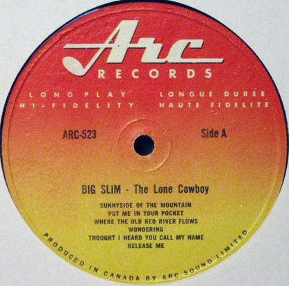 Big Slim The Lone Cowboy : The Lone Cowboy (LP,Reissue,Mono)