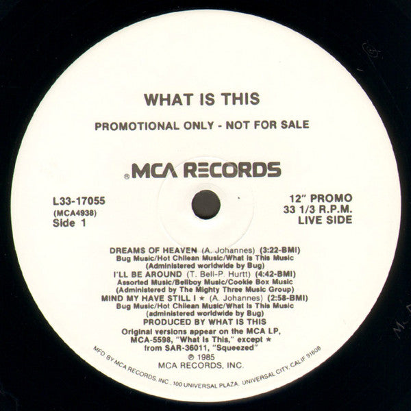 What Is This : 3 Out Of 5 Live (12",33 ⅓ RPM,Promo)