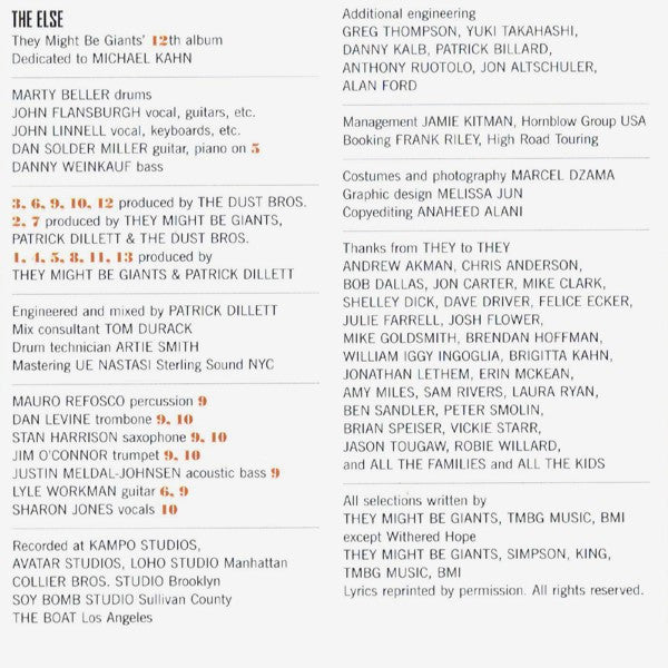 They Might Be Giants : The Else (Album)