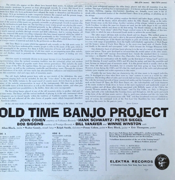 Various : Old Time Banjo Project (LP,Album,Stereo)