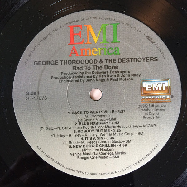 George Thorogood & The Destroyers : Bad To The Bone (LP,Album)
