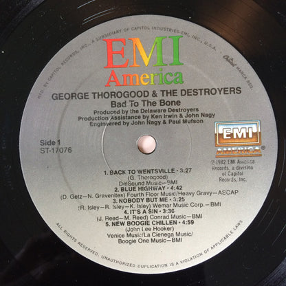 George Thorogood & The Destroyers : Bad To The Bone (LP,Album)