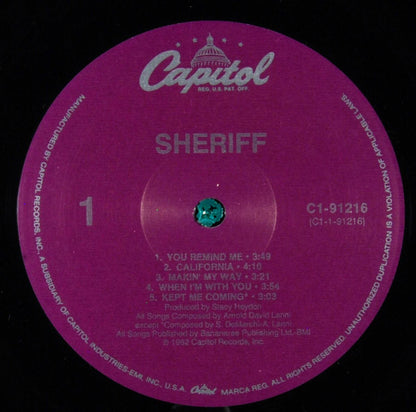 Sheriff (3) : Sheriff (LP,Album)