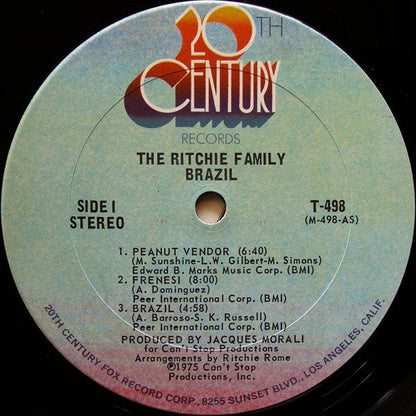 Ritchie Family, The : Brazil (LP,Album,Partially Mixed)