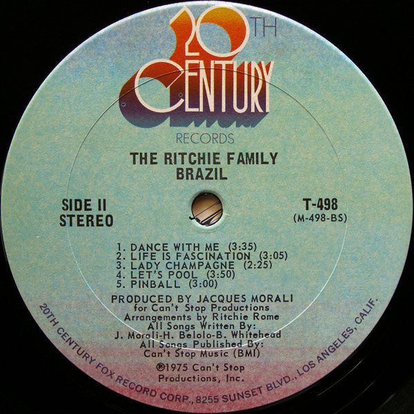 Ritchie Family, The : Brazil (LP,Album,Partially Mixed)