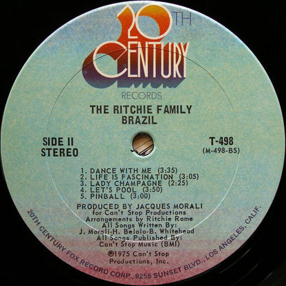 Ritchie Family, The : Brazil (LP,Album,Partially Mixed)