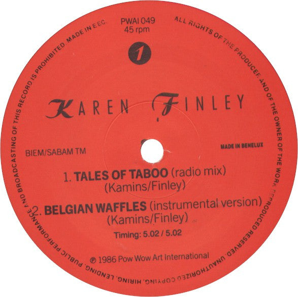 Karen Finley : Tales Of Taboo (12",45 RPM)