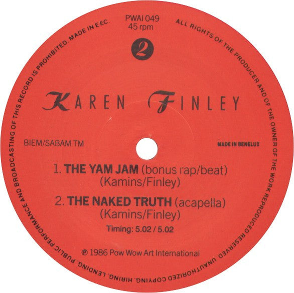 Karen Finley : Tales Of Taboo (12",45 RPM)