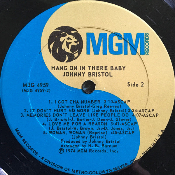 Johnny Bristol : Hang On In There Baby (LP,Album)