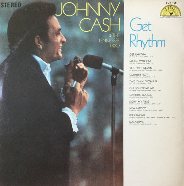 Johnny Cash & The Tennessee Two : Get Rhythm (LP,Stereo,Compilation,Reissue)
