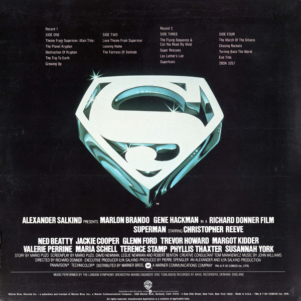 John Williams (4) : Superman The Movie (Original Sound Track) (LP,Album)