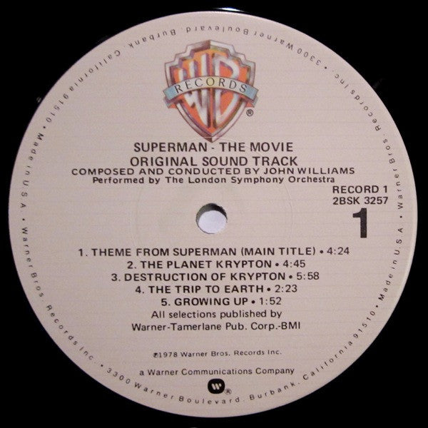 John Williams (4) : Superman The Movie (Original Sound Track) (LP,Album)