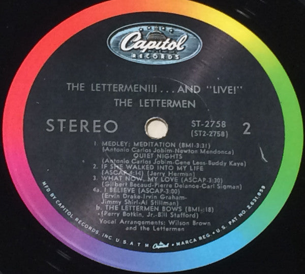 Lettermen, The : The Lettermen!!! ...And "Live!" (LP,Album,Stereo)