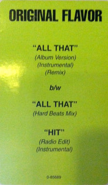 Original Flavor : All That / Hit (12",Promo)