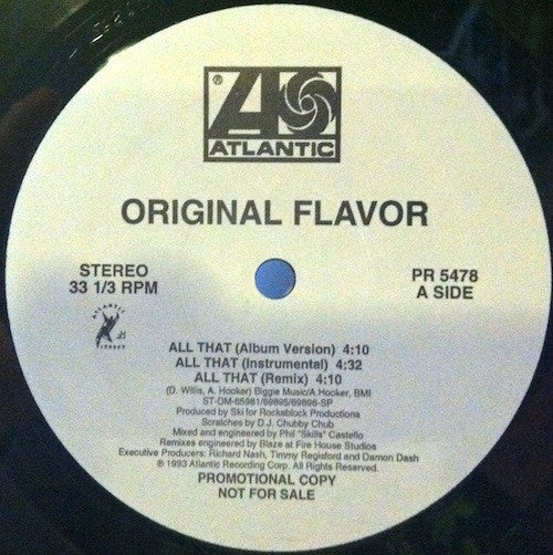 Original Flavor : All That / Hit (12",Promo)