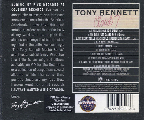 Tony Bennett Featuring Chuck Wayne : Cloud 7 (Album,Reissue)