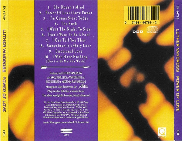 Luther Vandross : Power Of Love (Album)