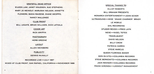 Bob Dylan & Grateful Dead, The : Dylan & The Dead (Album,Stereo)