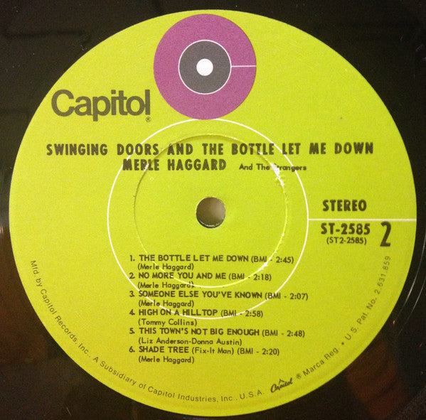 Merle Haggard And Strangers (5), The : Swinging Doors (LP,Album,Reissue,Stereo)