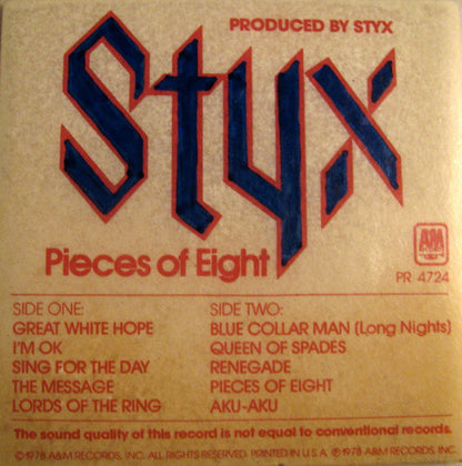 Styx : Pieces Of Eight (LP,Album,Limited Edition,Numbered,Picture Disc)