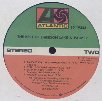 Emerson, Lake & Palmer : The Best Of Emerson Lake & Palmer (LP,Compilation)
