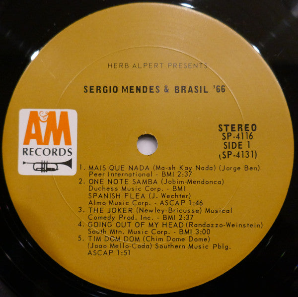 Herb Alpert Presents Sérgio Mendes & Brasil '66 : Herb Alpert Presents Sergio Mendes & Brasil '66 (LP,Album,Repress,Stereo)