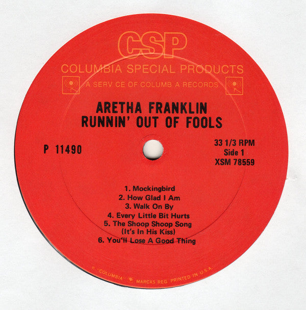 Aretha Franklin : Runnin' Out Of Fools (LP,Album,Reissue)