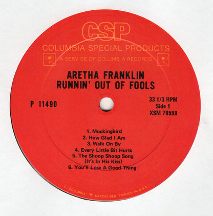 Aretha Franklin : Runnin' Out Of Fools (LP,Album,Reissue)