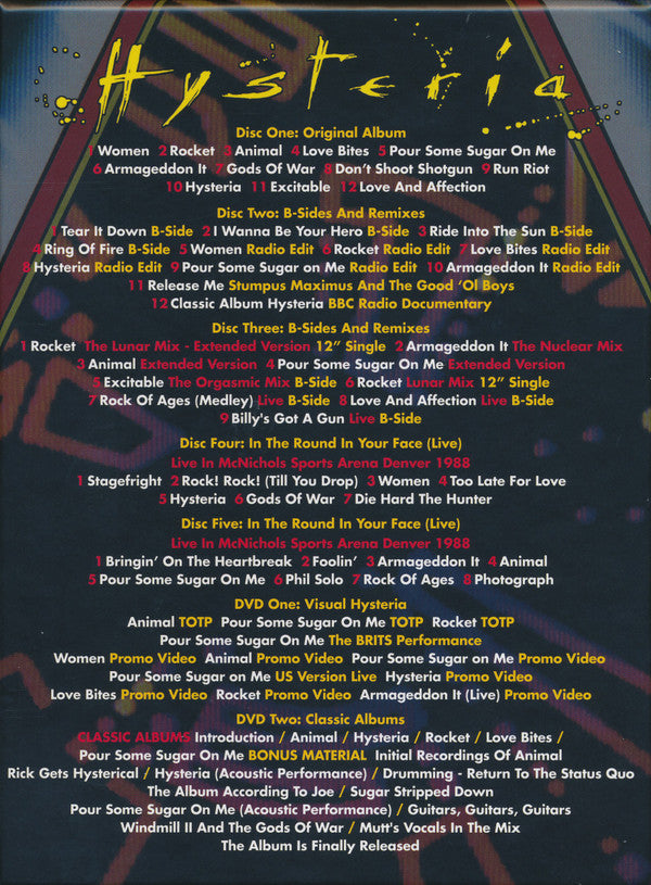 Def Leppard : Hysteria (Album,Reissue,Remastered)