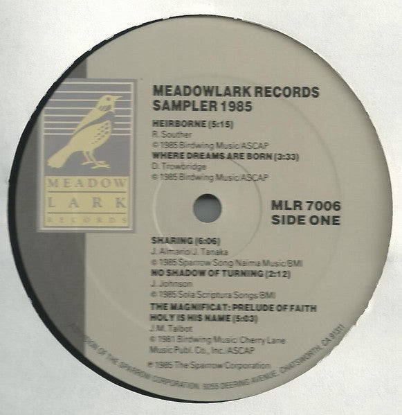 Various : Meadowlark Records Sampler 1985 (LP,Compilation,Reissue,Sampler)