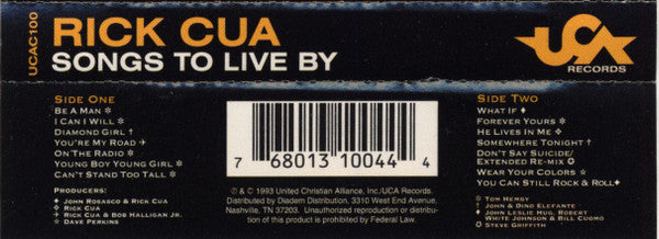 Rick Cua : Songs To Live By (Compilation)