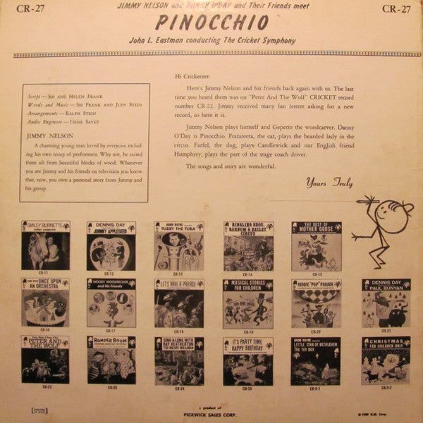 Jimmy Nelson (2) And Danny O'Day (2) : Pinocchio (LP)