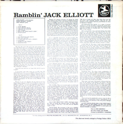 Ramblin' Jack Elliott : Ramblin' Jack Elliott (LP,Album,Reissue,Stereo)