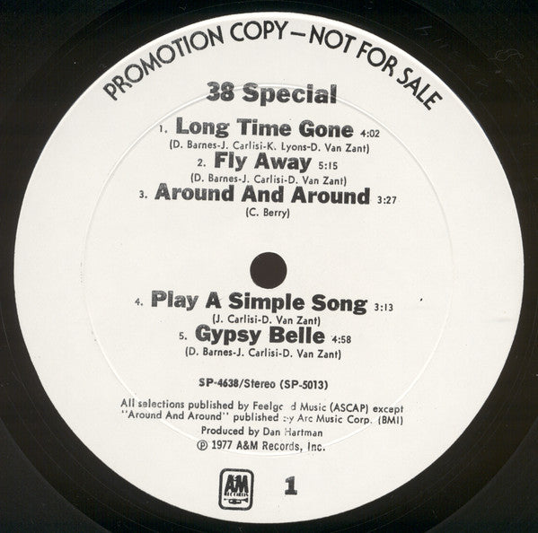 38 Special (2) : 38 Special (LP,Album,Promo)