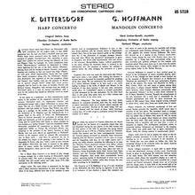 Irmgard Helmis, Kammerorchester Berlin, Gerd Lindner-Bonelli, Rundfunk-Sinfonie-Orchester Leipzig, Carl Ditters von Dittersdorf, Giovanni Hoffmann : Mandolin Concerto In D Major / Harp Concerto In A Major (LP,Compilation,Stereo)