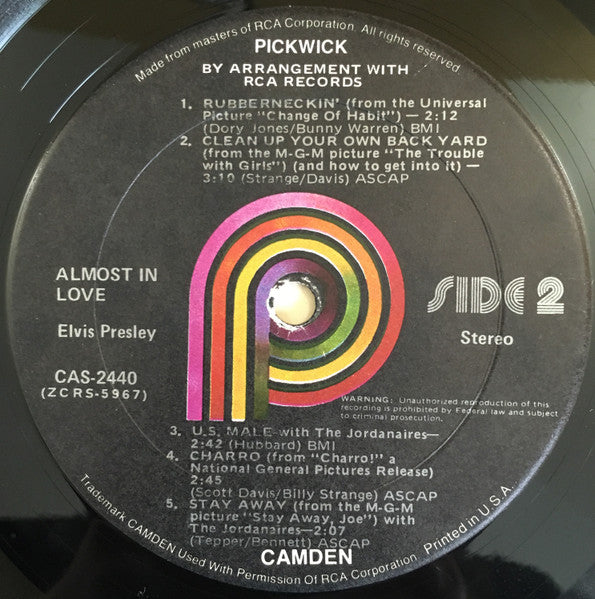 Elvis Presley : Almost In Love (LP,Compilation,Reissue,Stereo)