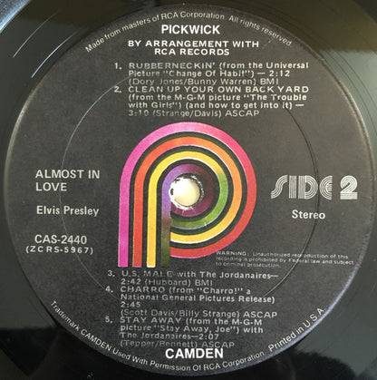 Elvis Presley : Almost In Love (LP,Compilation,Reissue,Stereo)