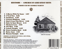 America (2) : History • America's Greatest Hits (Compilation,Club Edition,Reissue)