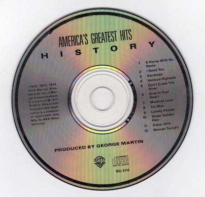 America (2) : History • America's Greatest Hits (Compilation,Club Edition,Reissue)
