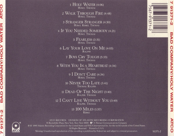 Bad Company (3) : Holy Water (Album)