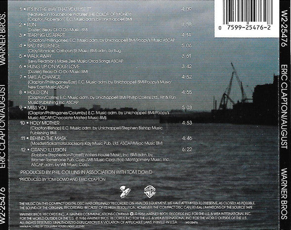 Eric Clapton : August (Album,Club Edition)