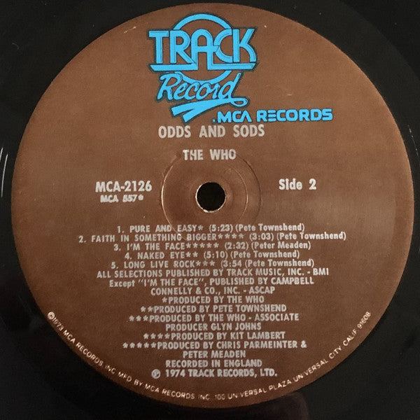 Who, The : Odds & Sods (LP,Compilation,Stereo)