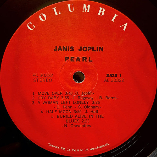 Janis Joplin / Full Tilt Boogie Band : Pearl (LP,Album,Reissue)