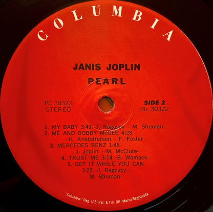 Janis Joplin / Full Tilt Boogie Band : Pearl (LP,Album,Reissue)